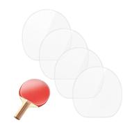 Table Tennis Paddle Protector Film Set, 16.5x16.5x1cm Clear Adhesive Cover Sheets, Protective Racket Guard, Lightweight Maintenance Film for Game Room Gym Sports Equipment Care Storage Use