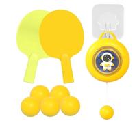 Table Tennis Paddles - Reaction Training Ball, Spring Stretch lines | Engaging Parent Child Activity Game Balance Skill Toy, Teens Beginners Home for Entertainment Wall or Frame Setup