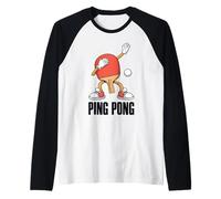 Table Tennis Ping Pong Master Player Design for Pingpong Raglan Baseball Tee