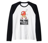 Table Tennis Ping Pong Master Player Design for Pingpong Raglan Baseball Tee