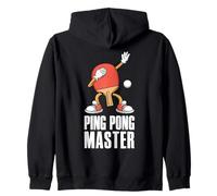 Table Tennis Ping Pong Master Player Design for Pingpong Zip Hoodie