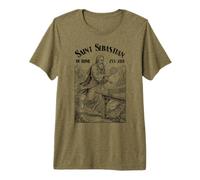 Table Tennis Player Funny Patron Saint Sebastian Sport Premium T-Shirt