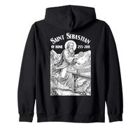 Table Tennis Player Funny Patron Saint Sebastian Sport Zip Hoodie