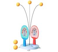 Table Tennis Practice Pack - 18cm Stand Paddle System, ABS Ball Equipment, Flexible Portable Skill Trainer Accessories | Indoor Outdoor Activity for Children Adults Club and Home Garage