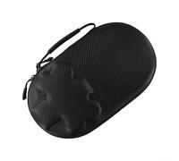 Table Tennis Racket and Ball Storage Bag with EVA Hard Shell, Handle for Carrying, Elastic Band Inside to Secure Equipment in Place (black)