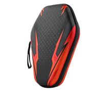 Table Tennis Racket Bag EVA Ping Pong Paddle Hard Case Hexagonal Bat Cover with Elastic Band for Secure Fixation Holds 2 Long-Handled Paddles Lightweight Travel Sports Protection