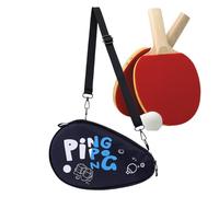 Table Tennis Racket Bag, Waterproof Hard Shell Case, Adjustable Strap Paddle Organizer With Ball Compartment For Equipment Accessories Gym Sports Athlete Men Women Travel Protection Storage Use