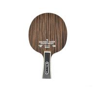 Table Tennis Racket Blade 5 Ply Ebony Dalbergia Long Handle Paddle Bottom Plate for Ping Pong Bat Replacement, Black and Yellow(Ebony)