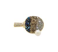 Table Tennis Racket Brooch Designer Elegant - Fashion Accessory Gift for Women