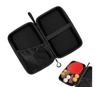 Table Tennis Racket Case - Storage Organizer for 11.42 Inch Rackets | Carbon Fiber Pattern - Durable Hard Shell with Soft Lining 360D Zipper