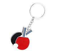 Table Tennis Racket Keychain - Sports Keychain Table Tennis Racket Bag Ornament - Pi ng Pong Bat Key Ring Glossy And Textured, Wear-resistant, Anti-oxid, Drop-resistant And More Solid