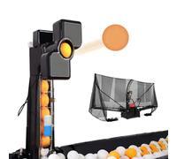 Table Tennis Robot, Automatic Ping Pong Launcher with 36 Spin Balls, Ideal for Practice and Training with Recycle Net