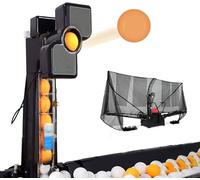 Table Tennis Robot Ball Machine, Automatic Serving and Collection System for Home and School Training, Includes Collection Net for Practicing Ping Pong Skills