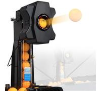 Table Tennis Robot Ping Pong Ball Machine, Automatic Table Tennis Trainer, Multi-Rotation Launcher with Ball Recycling Net, 12 Rotation Modes, Adjustable Speed and Rotation Angle