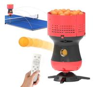 Table Tennis Robot (Remote), Ping Pong Ball Machine, Custom Spin/Speed + Shake Head Left/Right (Wide Serving Area), 90-Ball Capacity, for Solo Training & Coaching,Black