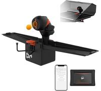 Table Tennis Robot, Smart Ping Pong Ball Launcher Machine with Control, 250 Balls, 576 Pre-Saved Trajectories, Programmable Drills for Training
