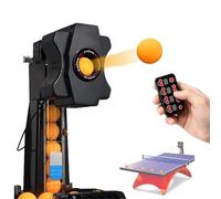 Table Tennis Robot with Control Box - 9 Spins, Preset Programs (Fixed/2-Point/Random), 40m/s, 90/min, Jam-Proof Chute - All Skill Levels, Home Club