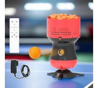 Table Tennis Robot with Cordless Control, Ping Pong Ball Machine for Training with 90-Ball Capacity, Automatic Pitching Machine, Serving Speed/Frequency Adjustable