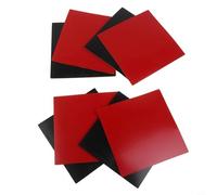 Table Tennis Rubber Sheets with Hard Sponge, 2.2mm Fast Attack Pimples-In Rubber for Ping Pong, High Spin & Control Replacement Rubbers, Red and Black