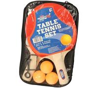 Table Tennis Set, 2 Bats, 3 Balls, Net and Stands, Ages 8+