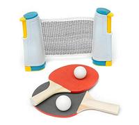 Table Tennis Set Game Instant Indoor Outdoor Table Tennis Game Portable Travel Ping Pong Ball Set Extendable- Fun Time Anywhere - Adjustable Length - Fits Any Table