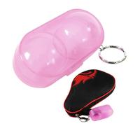 Table Tennis Storage Box - Shockproof Build | Pong Balls With Key Chain - Outdoor Type, Transparent Portable Pong Ball Storage Box, Hold 2 Balls High Hardness Table Tennis