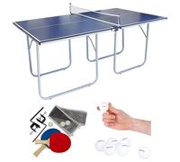 Table Tennis Table Ping Pong Table with Net, 2 Paddles, & 9 Balls Folding 4 legs 6ft 181cm Portable Easy Quick Installation game Table Indoor and Outdoor