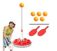Table Tennis Trainer- 7.48x7.48x1.81 Inches Table Tennis Ball Sucker, Pong Training Device | Elastic Soft Shaft Design, Complete Portable Paddle Set, Equipment, Versatile Practice Tool Self-Train