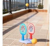 Table Tennis Trainer Equipments - Elastic Shaft Table Tennis Training Kit | Paddles Set Portable for Exercise Indoor Outdoor Home Office Gym All Ages Youth Kids Adults Players
