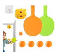 Table Tennis Trainer Hanging Table Tennis Indoor Table Tennis Toy Training Table Tennis Toy with Bats and Balls Table Tennis Practice Sparring Toy