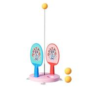 Table Tennis Trainer Racket - ABS 1m Height Set | Practice Training Tool With Ball Return Base 18cm Diameter Indoor Outdoor Pong Training Equipment | For Kids Adults Home Office Gym School