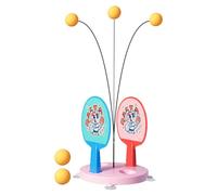 Table Tennis Trainer Racket | Table Tennis Elastic Shaft Equipment Trainer - Paddles Set Portable for Exercise Indoor Outdoor Home Office Gym All Ages Youth Kids Adults Players