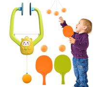 Table Tennis Trainer Set - Flexible Solo Pong Game, Adjustable Elastic Bar, Balance Exercise Tool, Family Fun, Indoor Outdoor Sports Set | Perfect for Kids, Adults, Reflex Speed Coordination