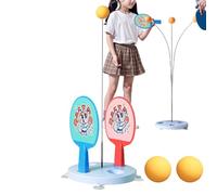 Table Tennis Trainer,Table Tennis Training Shaft with Racket | Single Sports Accessories for Kids Adults Players Exercise Indoor Outdoor Home Office Gym Garage School Club