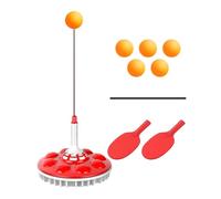 Table Tennis Training Device - PE, 7.48x7.48x1.81in Self-Training Set Elastic Return System | Portable Indoor Practice, Adjustable Bounce Trainer For Kids, Adults, Home Workouts, Family Play