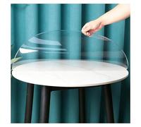 Table Thick Plastic PVC,Non-Slip Table Pad Easy Cleaning Wipeable,Round Clear Tablecloth PVC for Circle Glass Furniture Coffee Bed Sofa Side Corner,2.5mm,Diameter 90cm