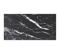 Table Top 100x50cm Black White 6mm Tempered Glass Marble Design for Dining Table