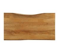 Table Top 100x60x2.5 cm Live Edge Solid Wood Mango Berkfield Home Brown One Size