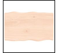 Table Top 100x60x2 cm Untreated Solid Wood Oak Live Edge