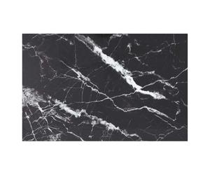 Table Top 100x62cm Black White Marble 8mm Tempered Glass Top for Dining & Coffee