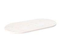 Vidaxl Table Top White 110X55X2.5 Cm Solid Wood Pine Oval Table Tops