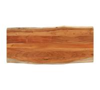 Table Top 140x60 cm Solid Acacia Wood Live Edge Natural Finish 3.8cm DIY