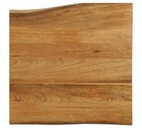 Table Top 60x60x2.5 cm Live Edge Solid Wood Mango Berkfield Home Brown One Size