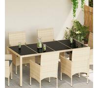 Table Top Black Tempered Glass 200x100cm Matte Rectangular 4pcs Set Indoor 22kg