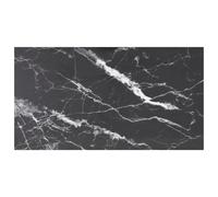 Table Top Black & White 120x65cm 8mm Tempered Glass Marble Design Home & Dining