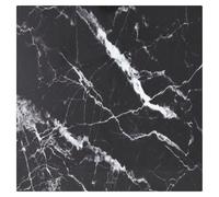 Table Top Black & White Marble 40x40cm Tempered Glass 6mm Square Dining Top