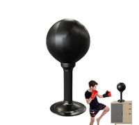 Table Top Boxing Bag - PU Leather Desktop Punching Bag | Durable Boxing Equipment for Stress Relief, Funny Workout Supplies for Desk, Wall, Counter, Home, and Office, Adjustable Spring Punch Bag