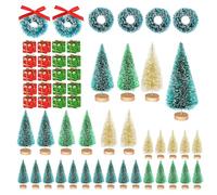 Table Top Christmas Tree, Little Christmas Tree Set, Artificial Decorative Centerpiece Holiday Decoration for Bedroom Living Room Shelf Apartment Mantel Fireplace Porch Home