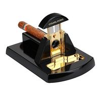 Table Top Cigar Cutter Luxury Metal Stainless Steel Thicker Guillotine Smooth Exquisite Desktop Cigar Scissors with Gift Box, Black