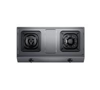 Table Top Cooker,2 Burners Stainless Steel Gas Hob,Indoor Portable NG/LPG Cooker,with Flame Failure Protection,for Home(NG)